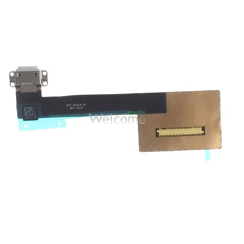 Шлейф iPad Pro 9.7 2016 коннектора зарядки, с компонентами, black