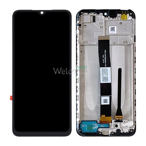 LCD Xiaomi Redmi 9A/Redmi 9C black with touchscreen and frame