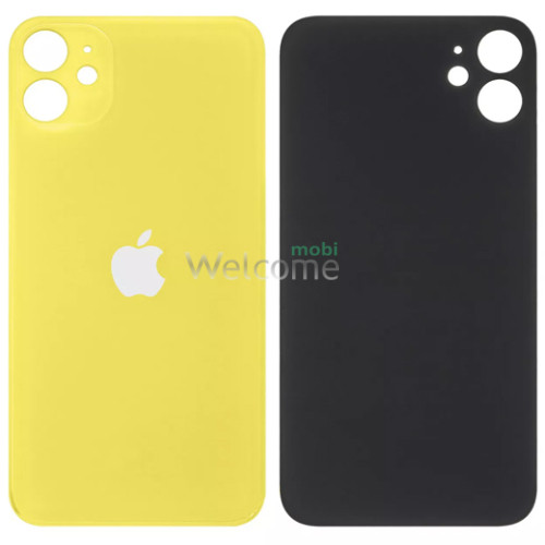 Задняя крышка (стекло) iPhone 11 yellow (big hole)