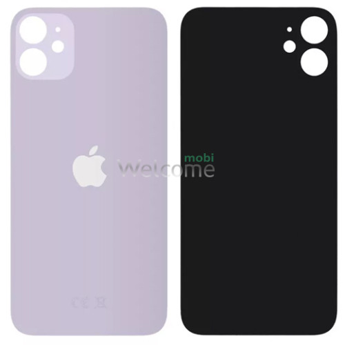 Задняя крышка (стекло) iPhone 11 purple (big hole)