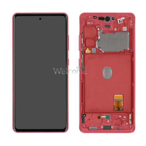 Дисплей Samsung SM-G780 Galaxy S20 FE 4G (2020) в сборе с сенсором и рамкой Cloud Red service orig