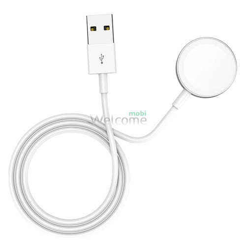 Зарядний кабель USB для Apple Watch Hoco CW16 iWatch wireless charger 1m white