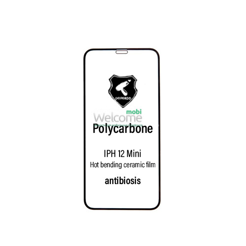 Защитная пленка iPhone 12 mini 5.4 (3D, черная) Polycarbone