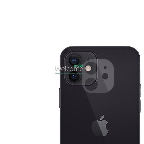 Захисне скло для камери iPhone 12 Full Glue (2.5D, прозоре)