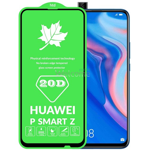Стекло HUAWEI P Smart Z,P Smart Pro,Honor 9X,Y9 Prime 2019 (20D, black) без упаковки
