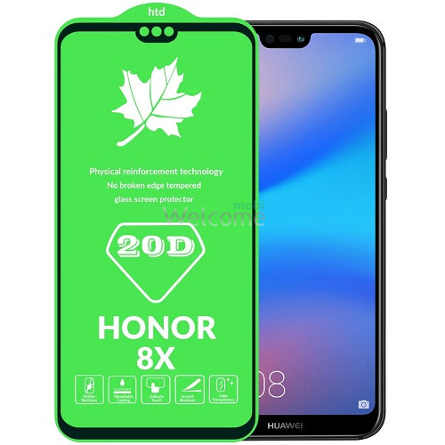 Скло HUAWEI Honor 8X 2018/Y9 2019 (20D, black) без упаковки