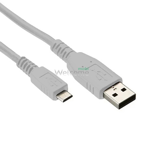 USB Cable CA-101 micro 1A 1m long pin white