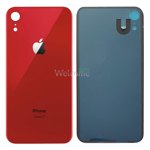 Задняя крышка (стекло) iPhone XR red (big hole)