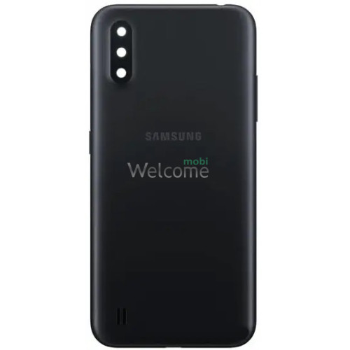 Задня кришка Samsung A015 Galaxy A01 2019 black (зі склом камери)