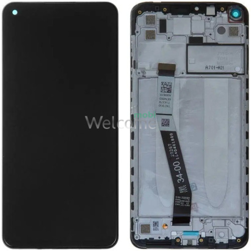 Дисплей Xiaomi Redmi Note 9/Redmi 10X 4G в зборі з сенсором та рамкою Onyx Black service orig