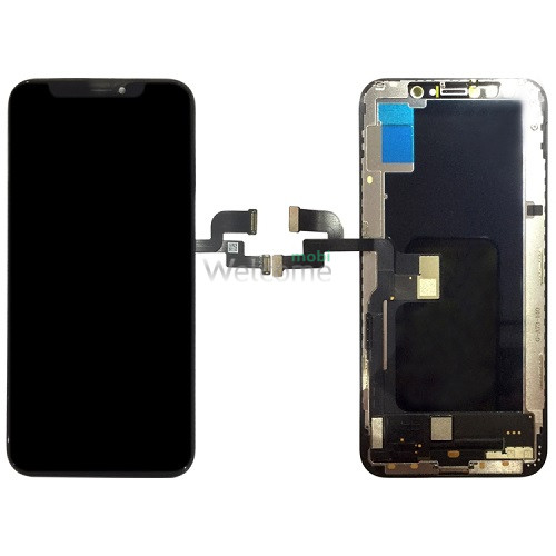 Дисплей iPhone XS в зборі з сенсором та рамкою black (GX Hard OLED)