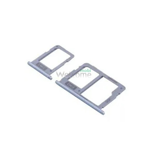 Тримач SIM-карти Samsung J330/J530/J730 Galaxy J3/J5/J7 2017 silver/blue (комплект 2шт)