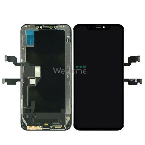 Дисплей iPhone XS Max в зборі з сенсором та рамкою black (GX Hard OLED) 