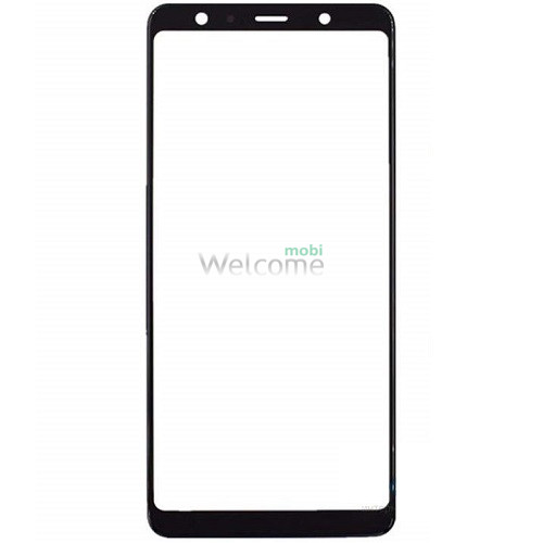 Скло корпусу Samsung A750 Galaxy A7 2018 з OCA-плівкою, black 