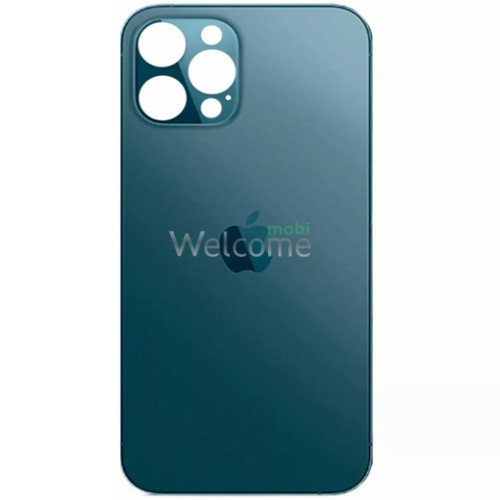 Задняя крышка (стекло) iPhone 12 Pro Max pacific blue (big hole)