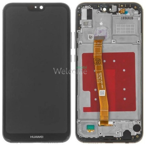 Дисплей Huawei P20 Lite,Nova 3e в сборе с сенсором, рамкой и АКБ Midnight Black service orig