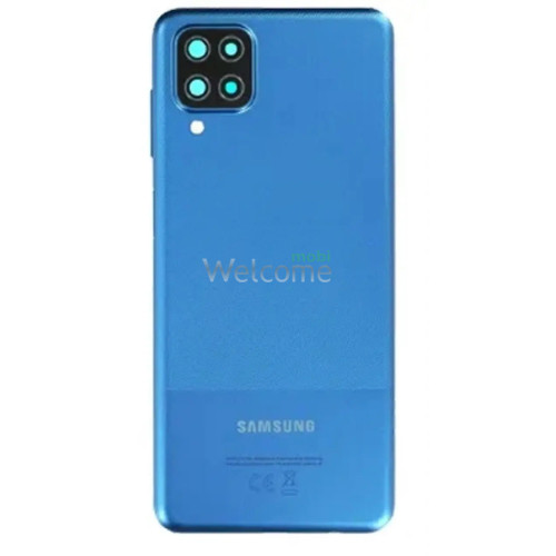 Задня кришка Samsung A125 Galaxy A12 2020 blue (зі склом камери)