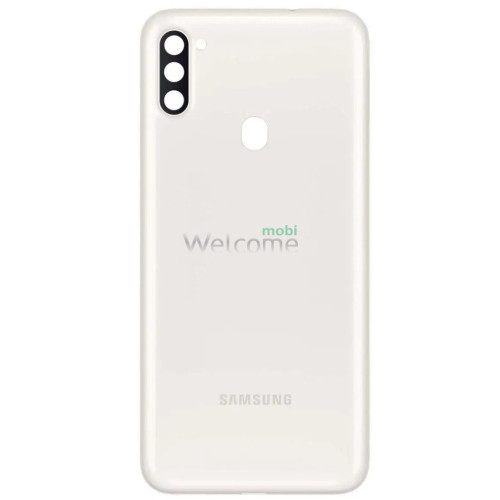 Задня кришка Samsung A115 Galaxy A11 white (зі склом камери) 