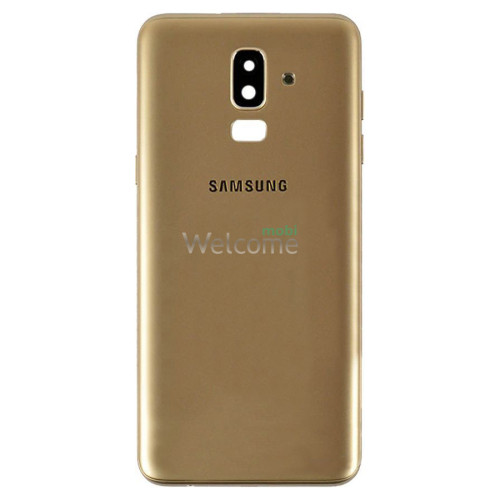 Задня кришка Samsung J810 Galaxy J8 2018 gold (зі склом камери)