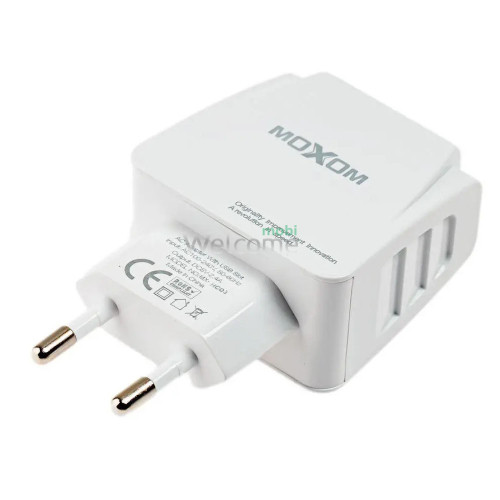 МЗП Moxom MX-HC03 2.4A 2USB + кабель Lightning білий