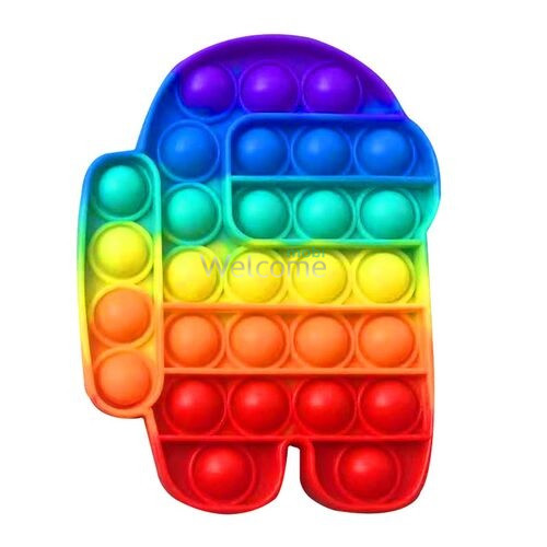 Игрушка антистресс Pop It Among Us радужный (QH-MSXF-20)