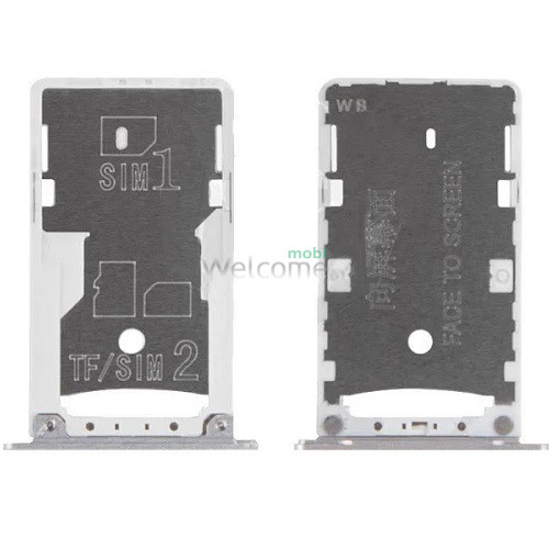Держатель SIM-карты Xiaomi Redmi 3,3S,4X silver