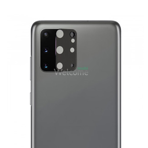 Защитное стекло для камеры Samsung G985 Galaxy S20 Plus (черное)