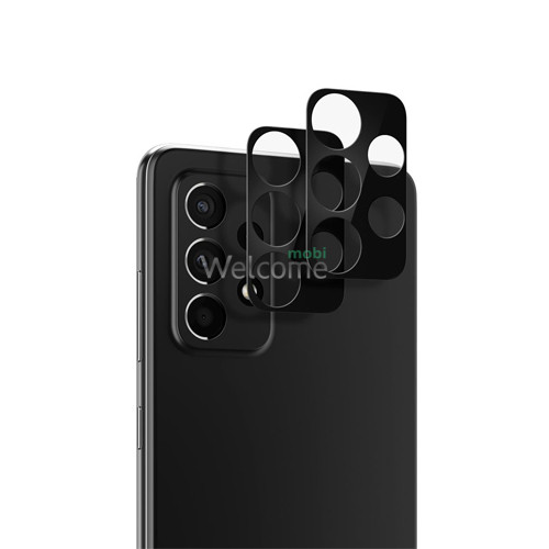 Защитное стекло для камеры Samsung A525 Galaxy A52 (2021) (черное)