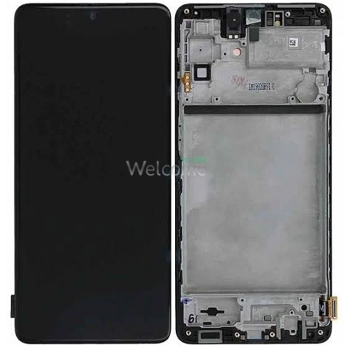Дисплей Samsung SM-M515 Galaxy M51 (2020) в сборе с сенсором и рамкой black (оригинал переклей)