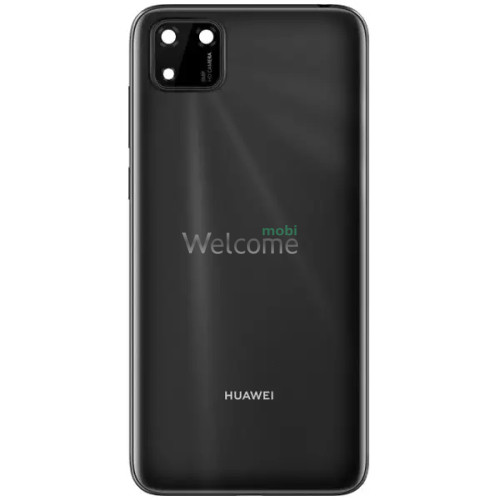 Задняя крышка Huawei Y5p black (со стеклом камеры)