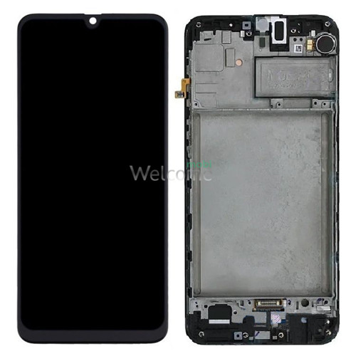 Дисплей Samsung SM-M217 Galaxy M21s в сборе с сенсором и рамкой black OLED A+ 