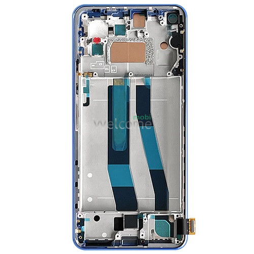 Дисплей Xiaomi Mi 11 Lite 4G/Mi 11 Lite 5G в зборі з сенсором та рамкою Bubblegum Blue service orig