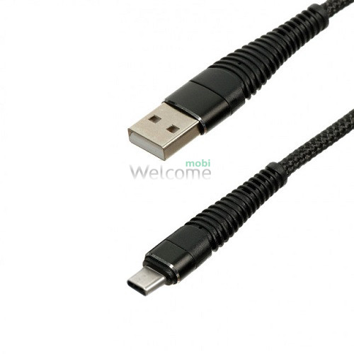 USB кабель DEX XS-005 Type-C 2.1A 1m black
