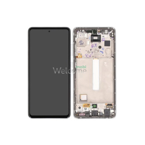 Дисплей Samsung SM-A528 Galaxy A52s (2021) в зборі з сенсором та рамкою Awesome White service orig