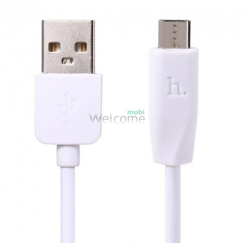 USB кабель HOCO X1 Rapid microUSB 2.4A 1m white