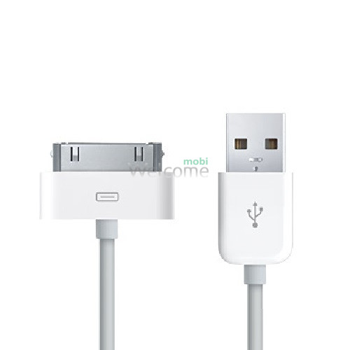 USB кабель Apple iPhone 4, 1м білий (Foxconn)