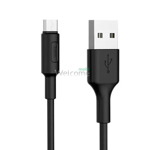 USB кабель HOCO X25 Soarer microUSB 2A 1m black