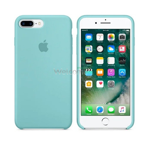 Silicone case for iPhone 7 Plus,8 Plus (21) sea blue