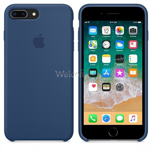 Silicone case for iPhone 7 Plus,8 Plus (36) blue cobalt