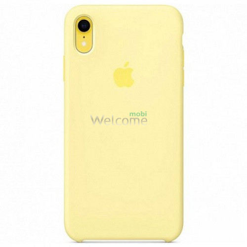 Silicone case for iPhone XR (60) cream yellow