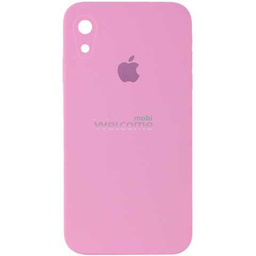 Silicone case for iPhone XR ( 6) light pink (закрытый низ)