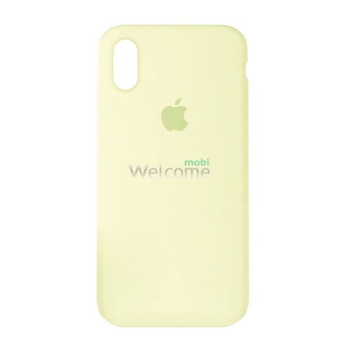 Silicone case for iPhone XR ( 9) white (закритий низ)