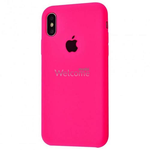 Silicone case for iPhone XS Max (38) shiny pink