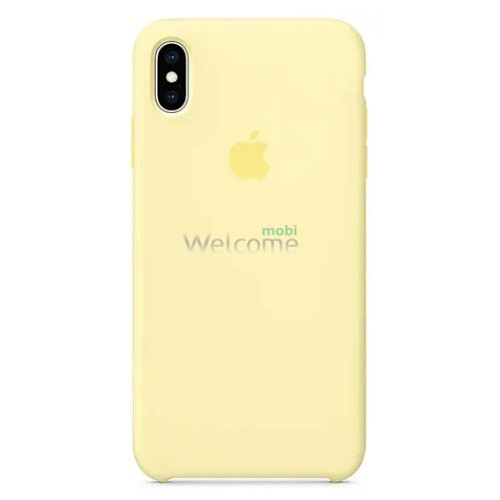 Silicone case for iPhone XS Max (60) cream yellow