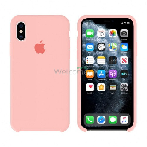 Silicone case for iPhone XS Max (12) pink