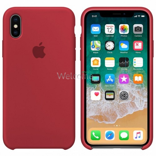 Silicone case for iPhone XS Max (37) rose red