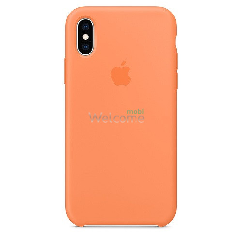 Silicone case for iPhone X/XS (49) papaya
