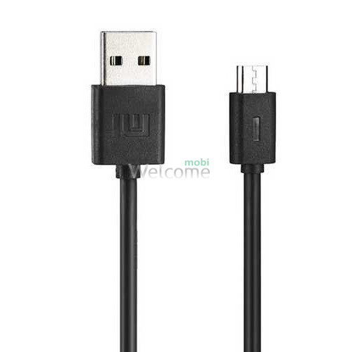 USB кабель Xiaomi microUSB, 1м чорний (оригінал)