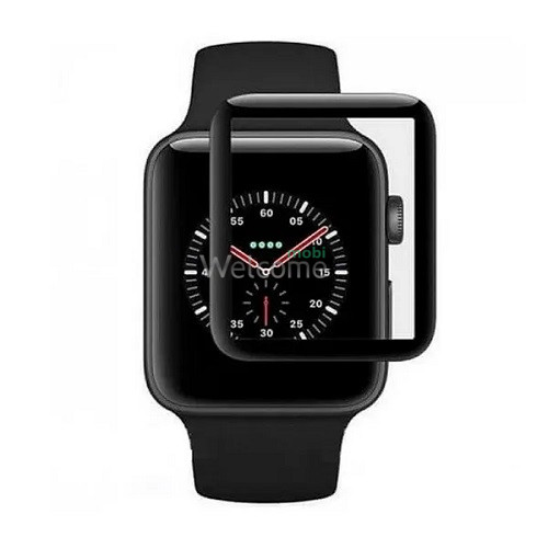 Защитное стекло Apple Watch 45 mm (10D PET+ PMMA, черное)