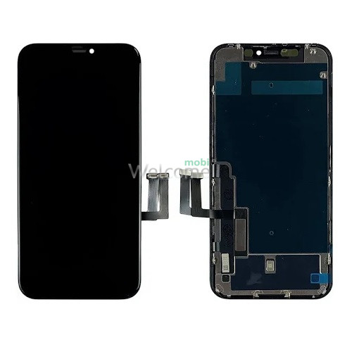 Дисплей iPhone 11 в зборі з сенсором та рамкою black (RJ in-cell TFT)